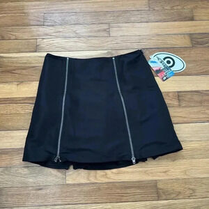 Luella forTarget Black Tulle A-line Skirt Front‎ Back Functional Zippers Size 1